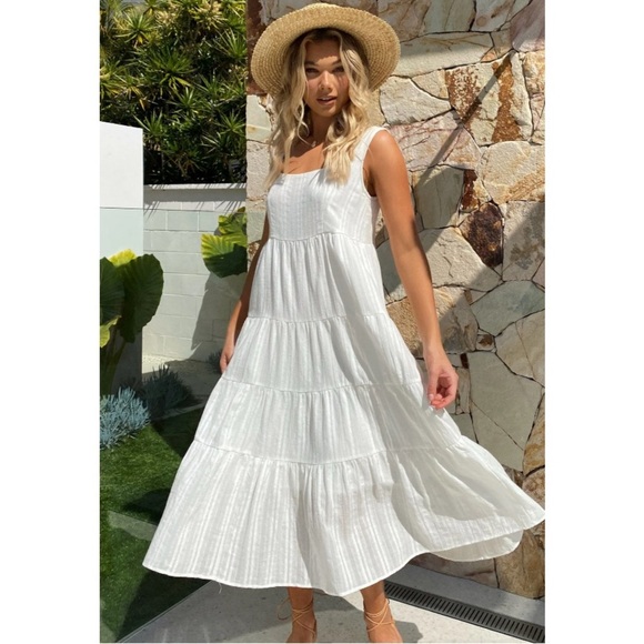 Billy J Liza Midi Dress White - Picture 1 of 11